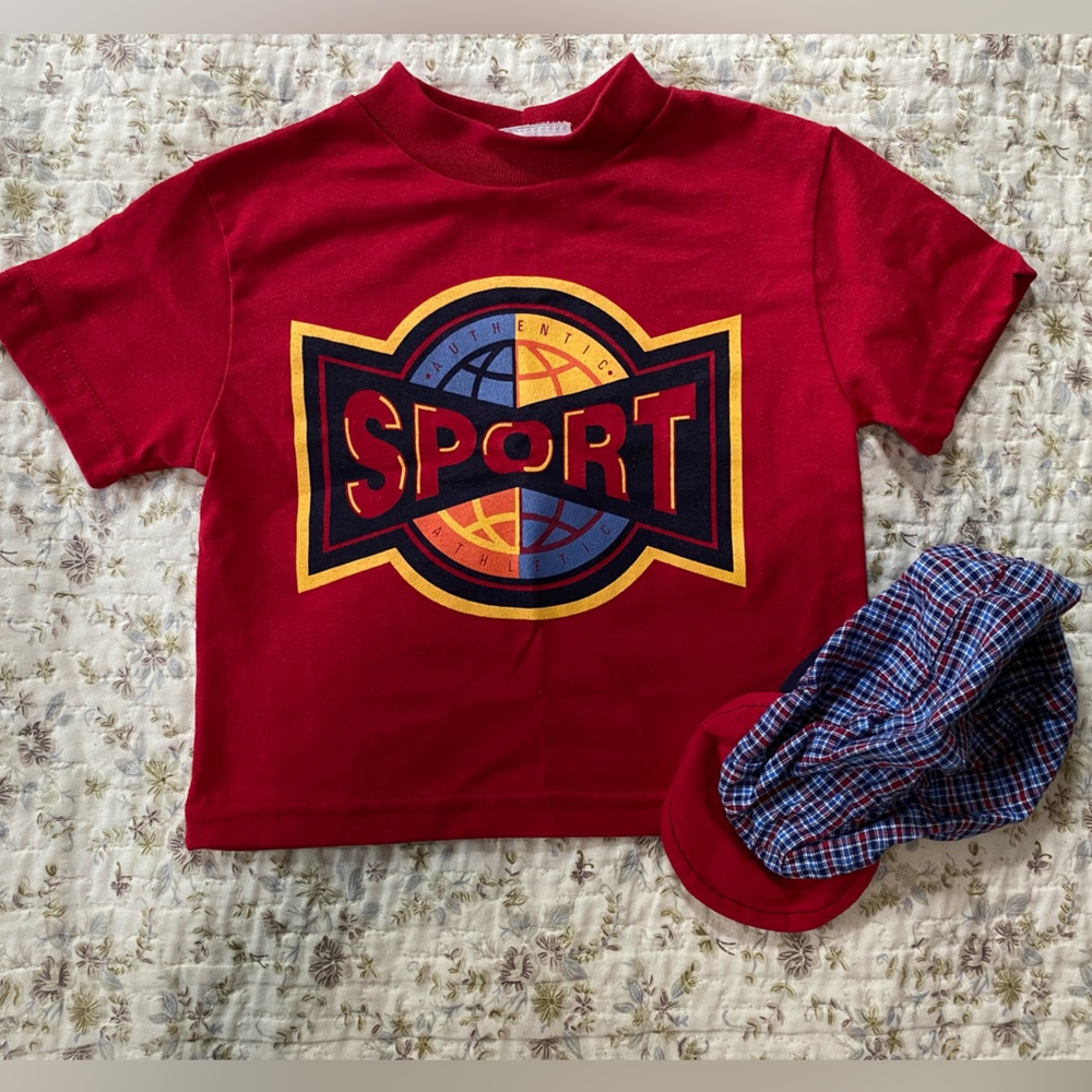 Sporty Red Kids Shirt